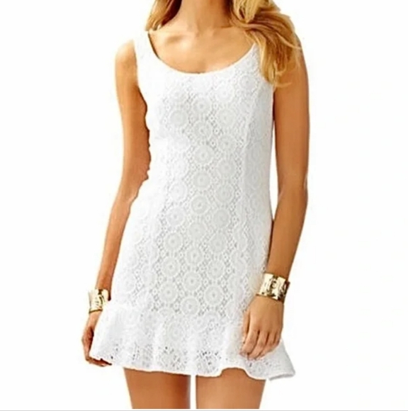 Lilly Pulitzer Dresses & Skirts - $198 Lilly Pulitzer White Sevilla Lace Sleeveless Dress